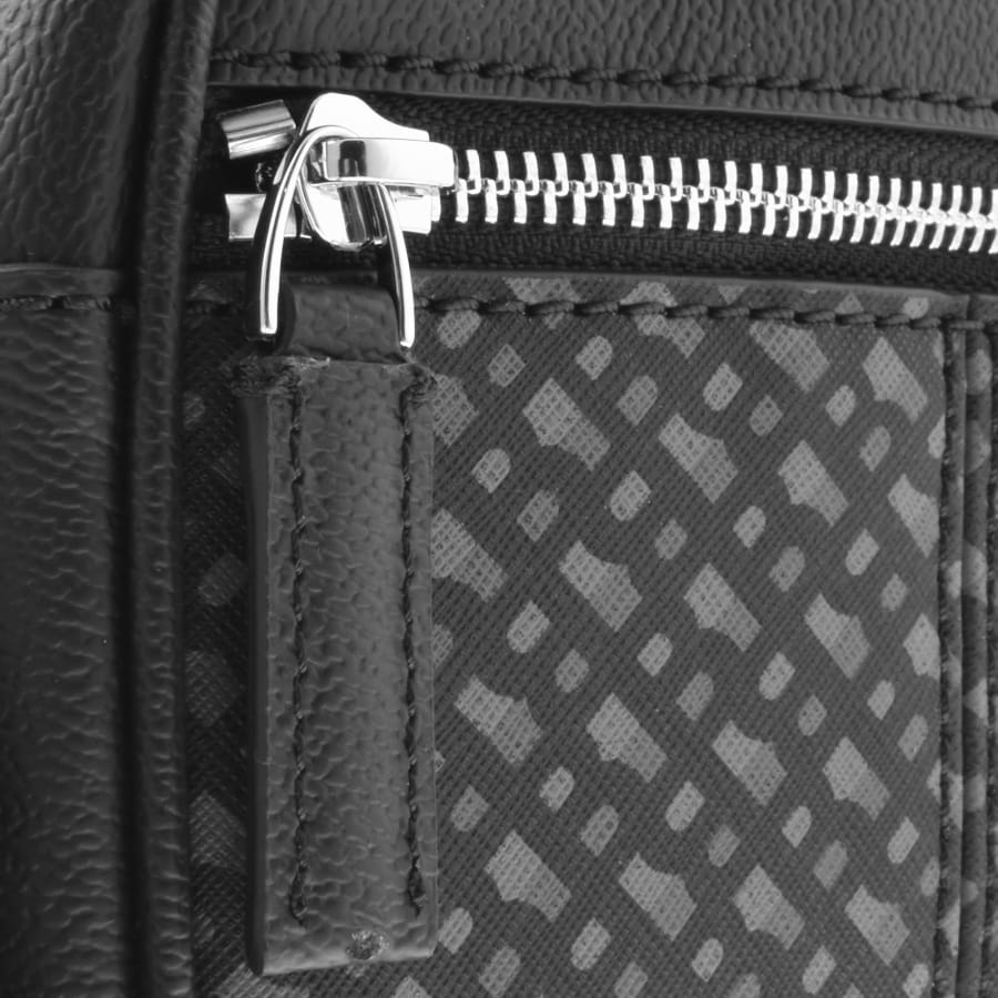 BOSS Zair Zip Leather Cross Body Bag Black